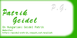 patrik geidel business card